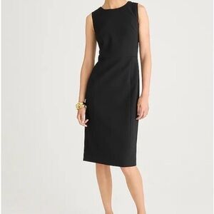 NWT J. Crew Classic Black Midi Dress